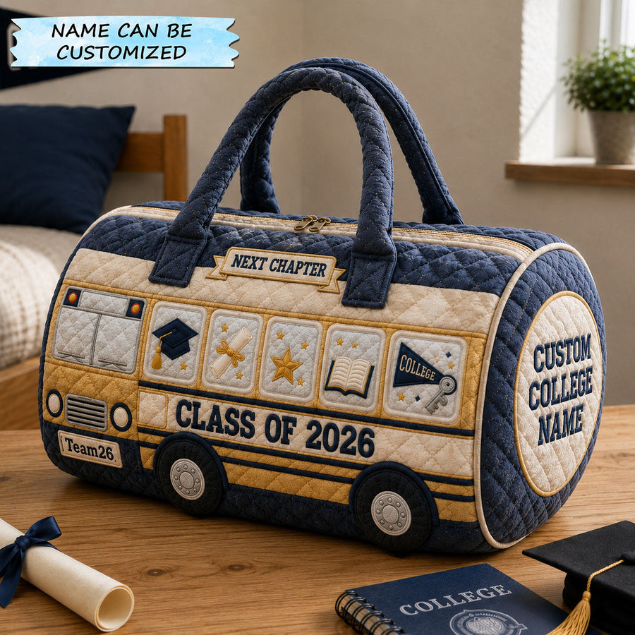 Next Chapter School Bus | Quilted Duffle Bag QTCUZ