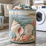 Seashell Shore | Quilted Laundry Basket