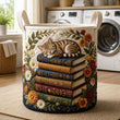 Sleeping Cat Book | Quilted Laundry Basket