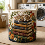 Sleeping Cat Book | Quilted Laundry Basket