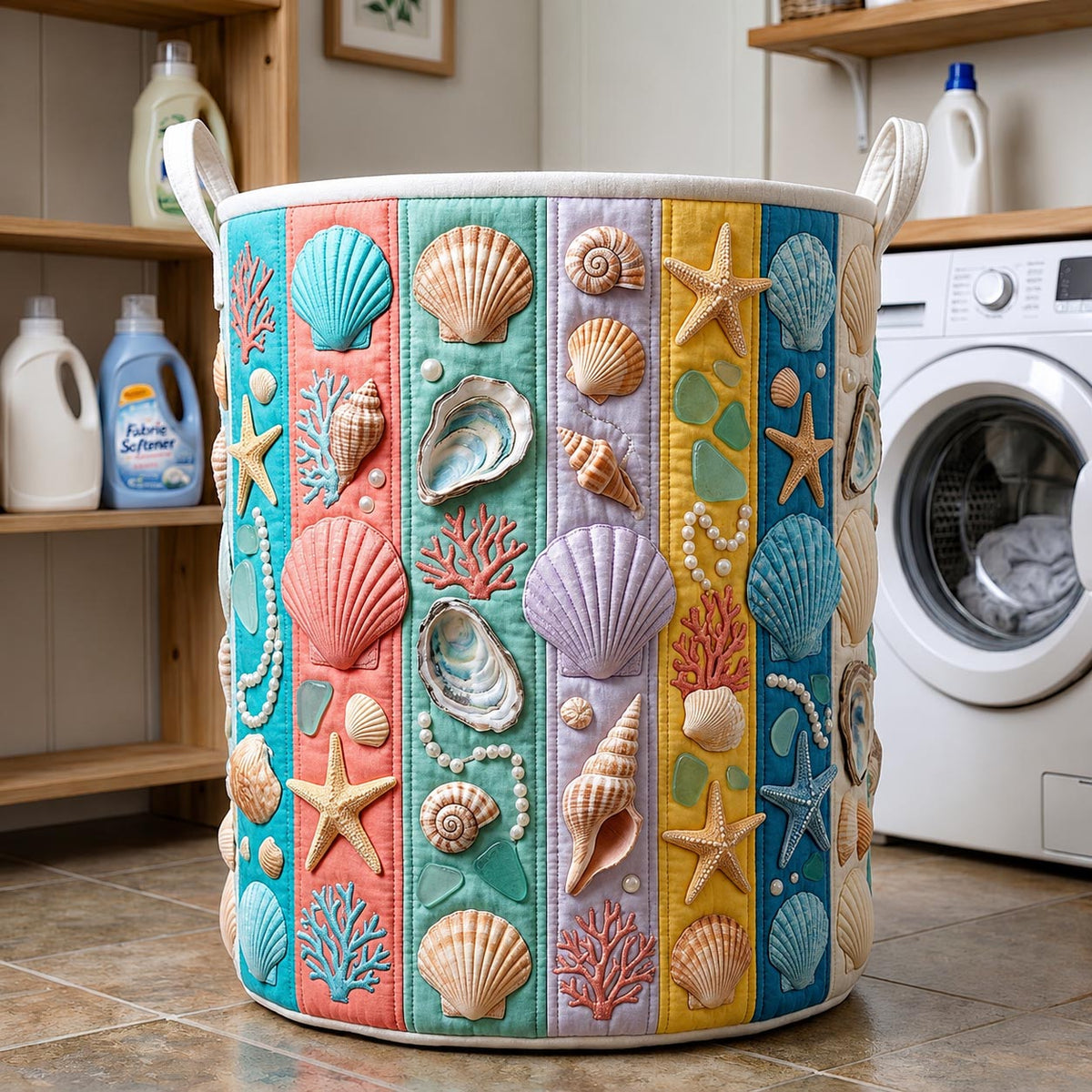 Murmure de sel | Panier à linge matelassé