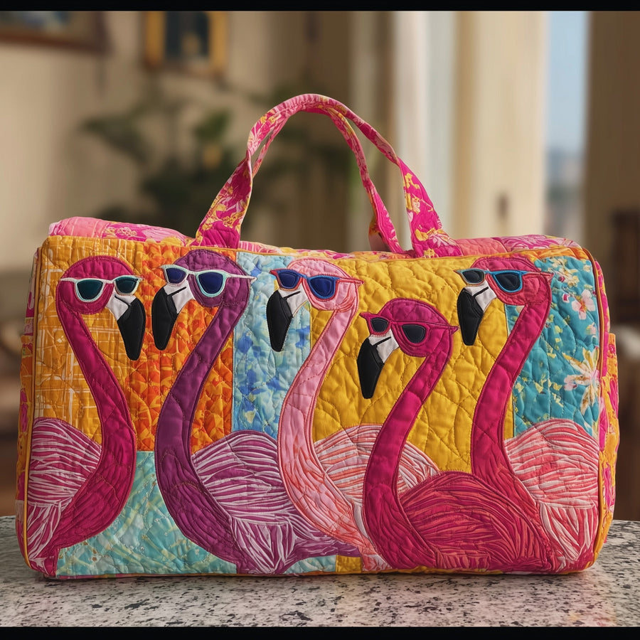 Flamingo | Quilted Duffle Bag