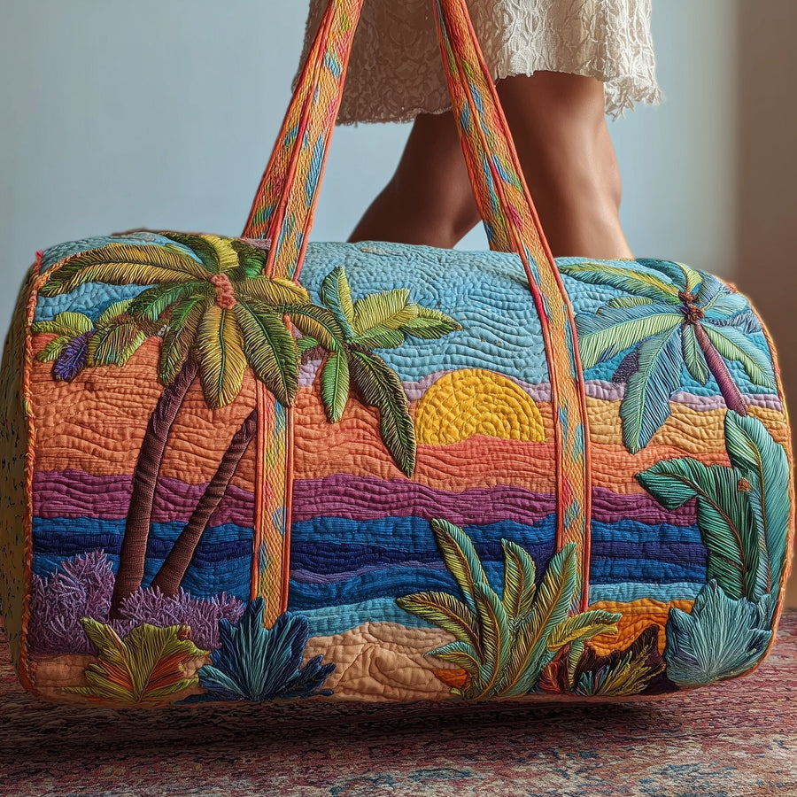 Tropical Beach | Quilted Duffle Bag