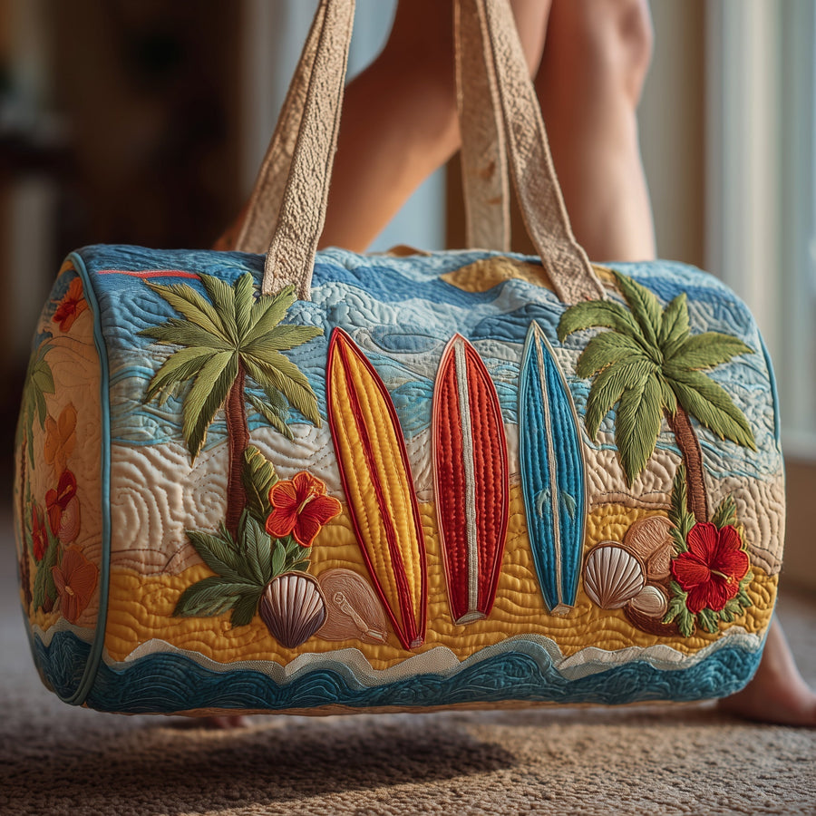 Tropical Beach | Quilted Duffle Bag