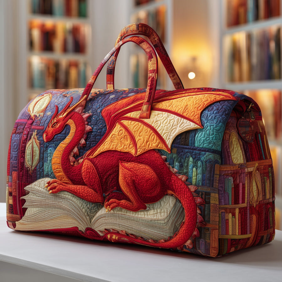 Library Dragon | Quilted Duffle Bag