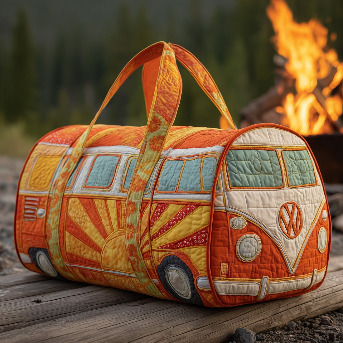 Hippie Van | Quilted Duffle Bag
