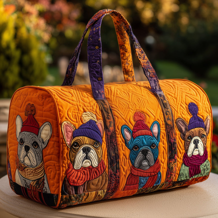 French Bulldog | Quilted Duffle Bag
