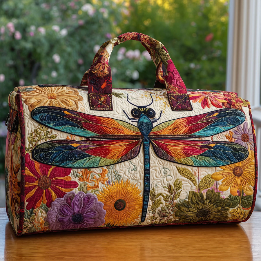 Dragonfly Adventure | Quilted Duffle Bag