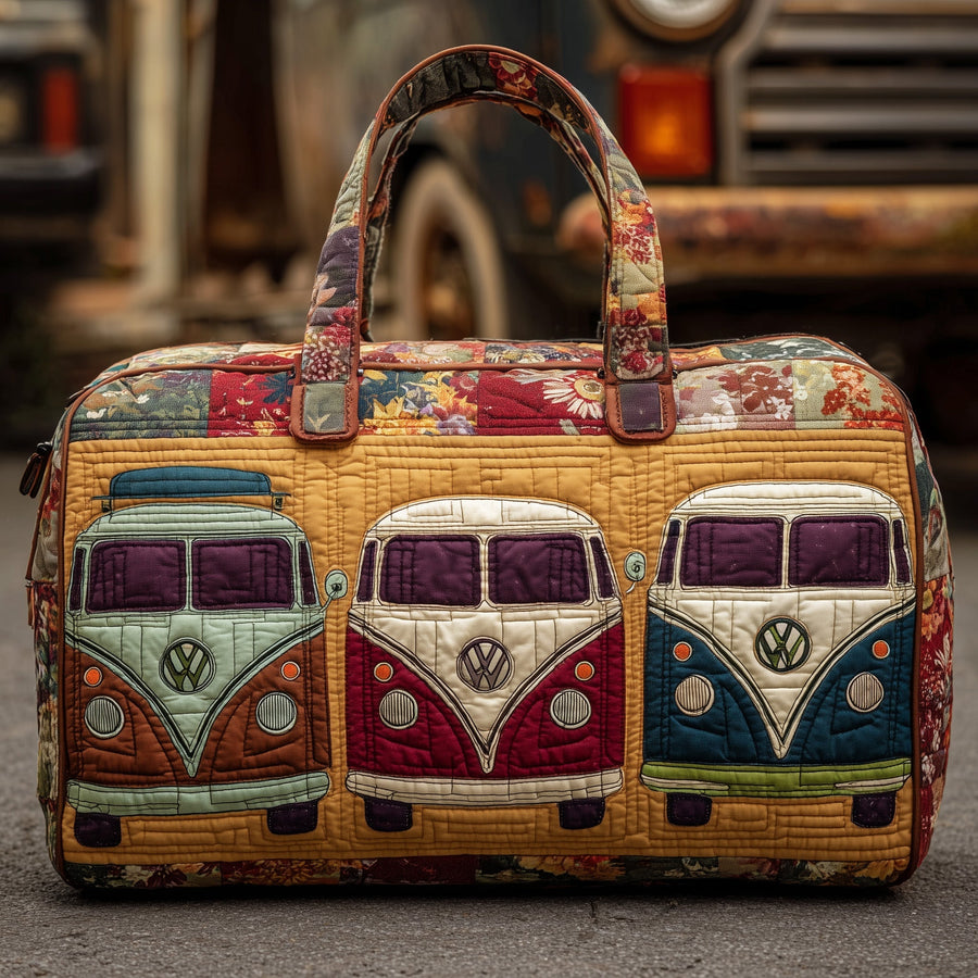 Camping-car vintage | Sac de voyage matelassé