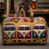 Camping-car vintage | Sac de voyage matelassé