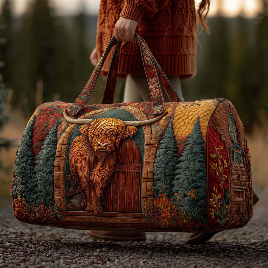 Farmstead Cow | Quilted Duffle Bag