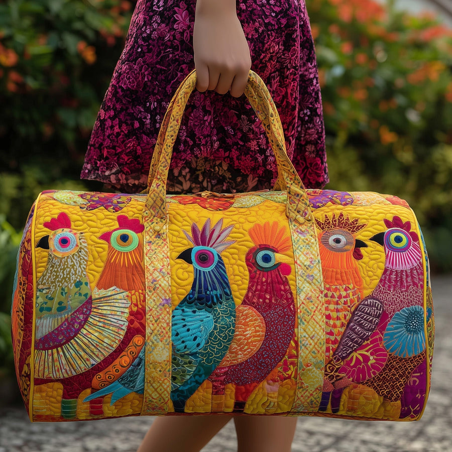 Sunshine Chicken | Quilted Duffle Bag