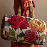 Roses vintage | Sac de voyage matelassé