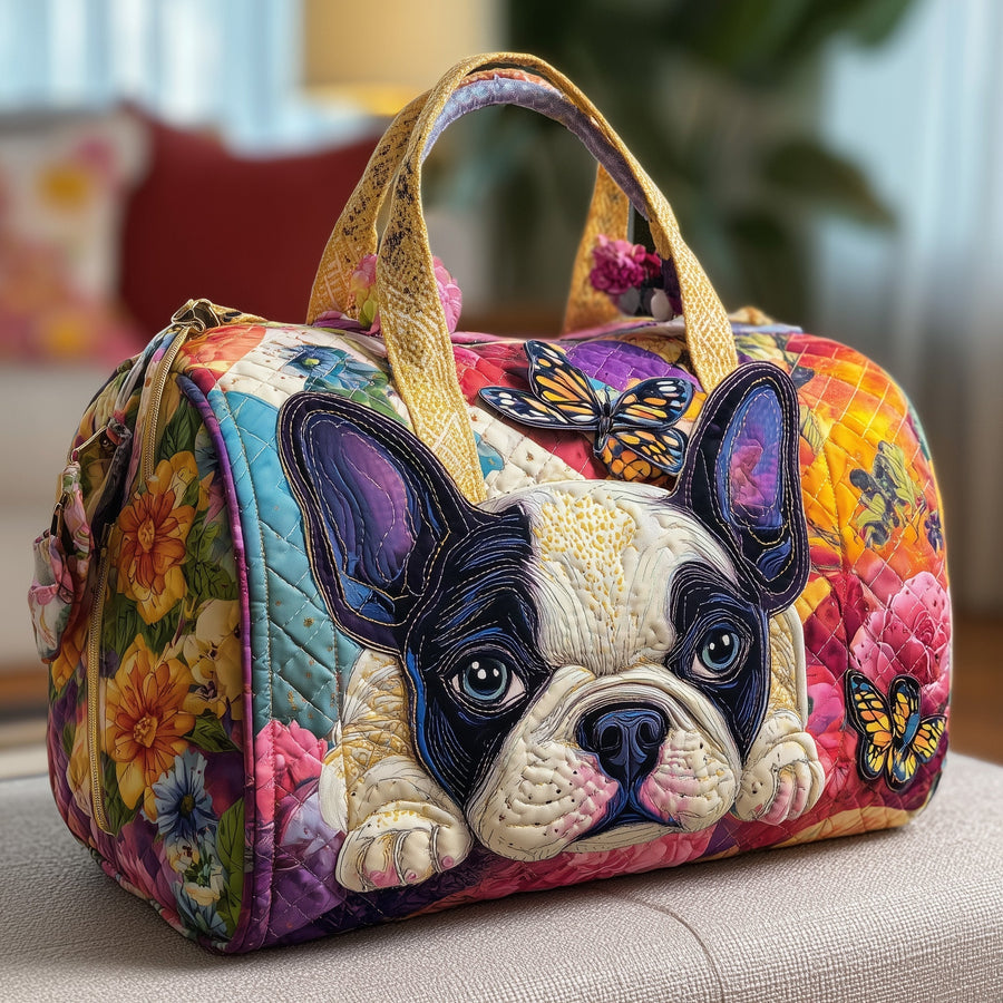 Adorable Frenchie | Quilted Duffle Bag