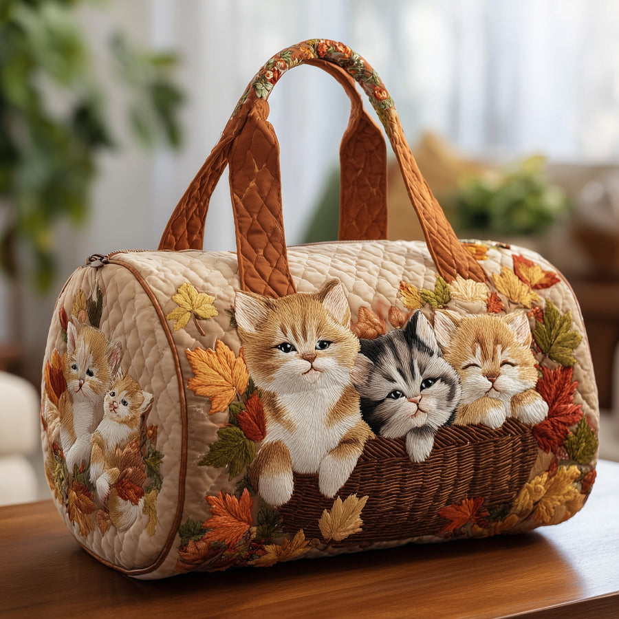 Autumn Cat | Quilted Duffle Bag