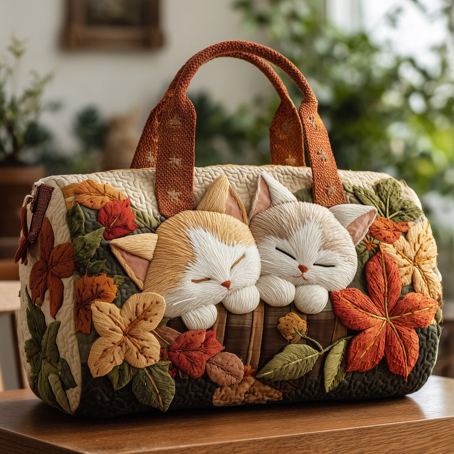 Autumn Cat | Quilted Duffle Bag
