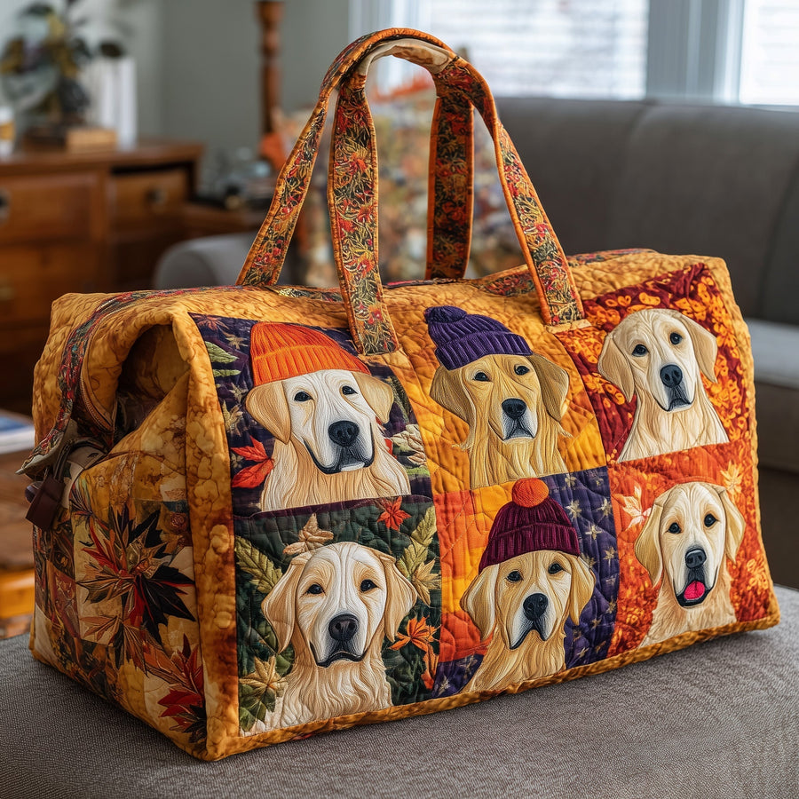 Golden Retriever | Quilted Duffle Bag