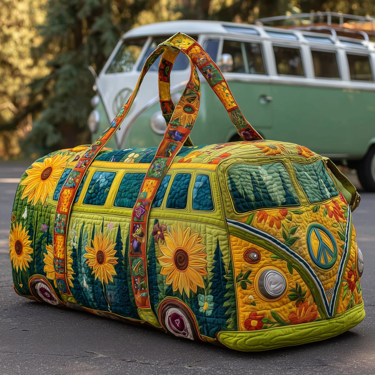 Sac de voyage matelassé | Tournesol hippie