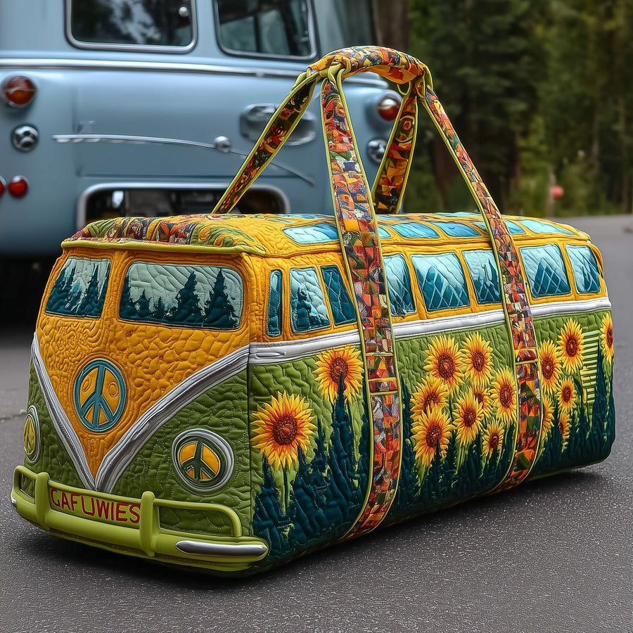 Hippie Sunflower | Quilted Duffle Bag