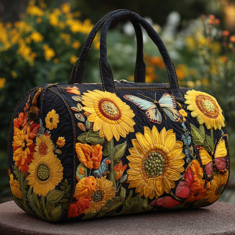 Sunflower Garden | Quilted Duffle Bag
