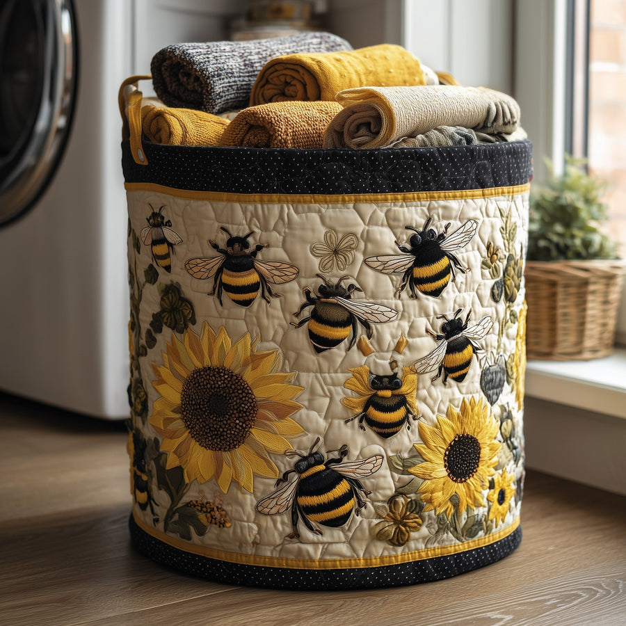 Bee Heaven | Quilted Laundry Basket