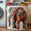 Elephant | Quilted Laundry Basket