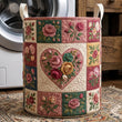 Flower Patchwork | Quilted Laundry Basket