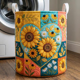 Flower Patchwork | Quilted Laundry Basket