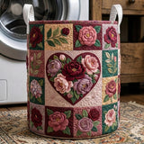 Flower Patchwork | Quilted Laundry Basket
