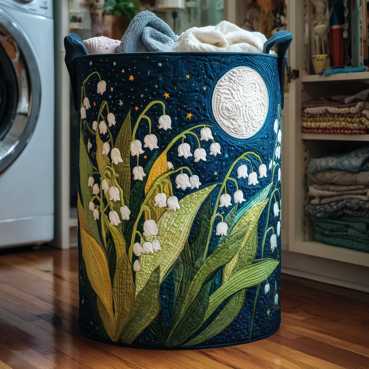 Muguet | Panier à linge matelassé