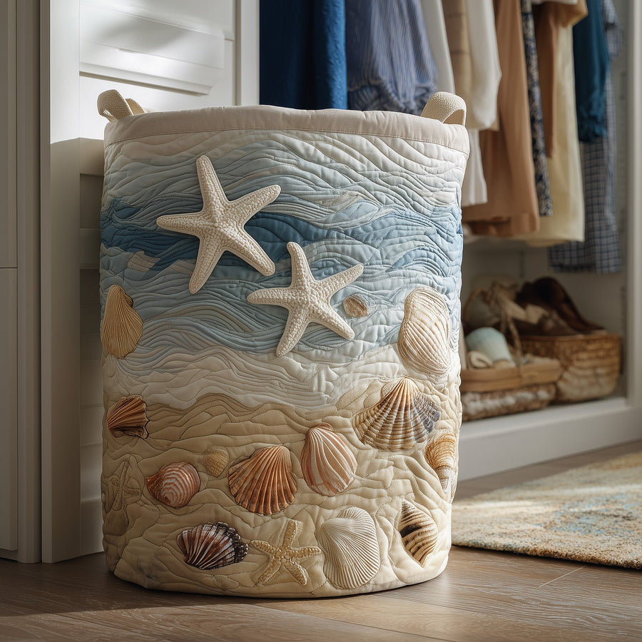 Beach Joy | Quilted Laundry Basket