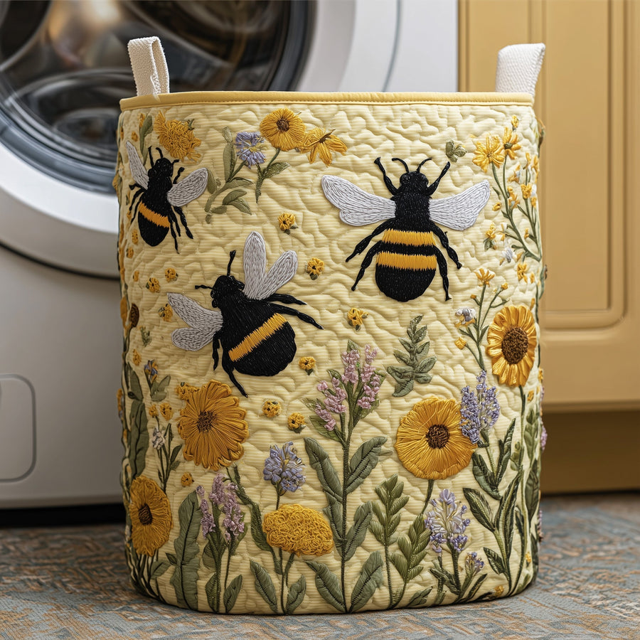 Bee Pollen Garden | Quilted Laundry Basket