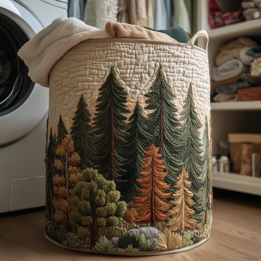 Forest | Quilted Laundry Basket