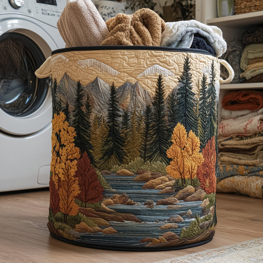 Forest | Quilted Laundry Basket