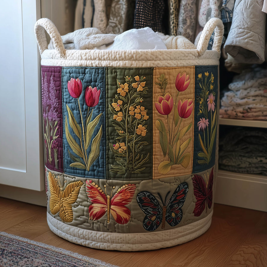 Floral Heaven | Quilted Laundry Basket