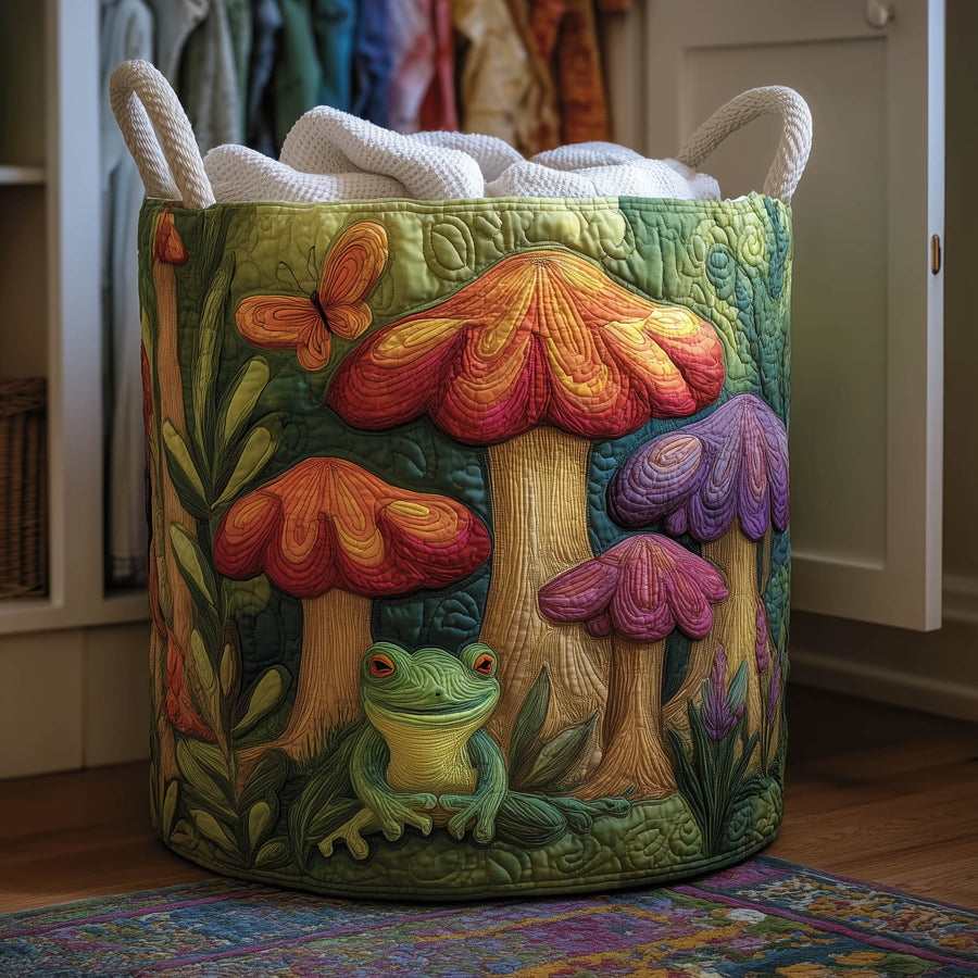 Jardin de champignons | Panier à linge matelassé