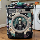 Skeleton Spin Cycle | Quilted Laundry Basket