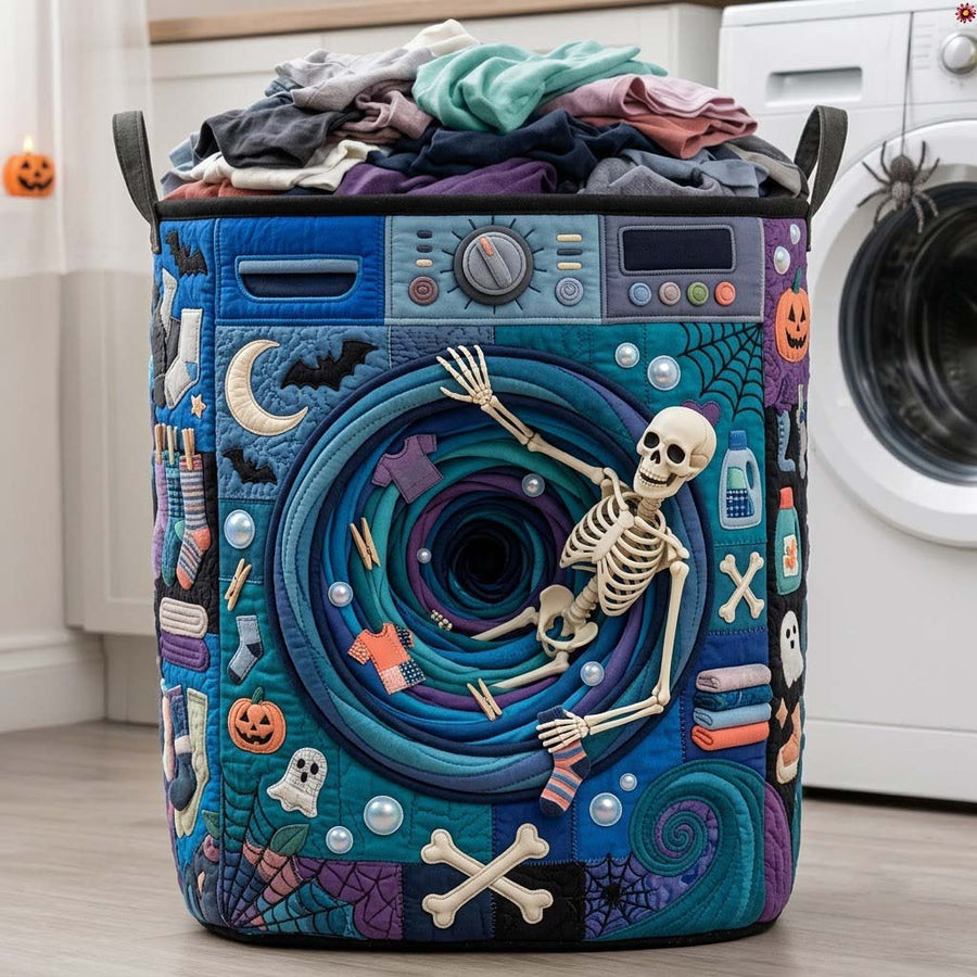 Skeleton Laundry Vortex | Quilted Laundry Basket