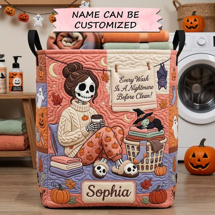 Dead Tired Laundry Club | Quilted Laundry Basket QTCUZ