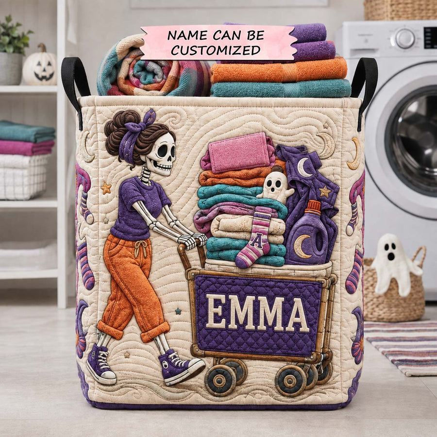 Dead Tired Laundry Club | Quilted Laundry Basket QTCUZ