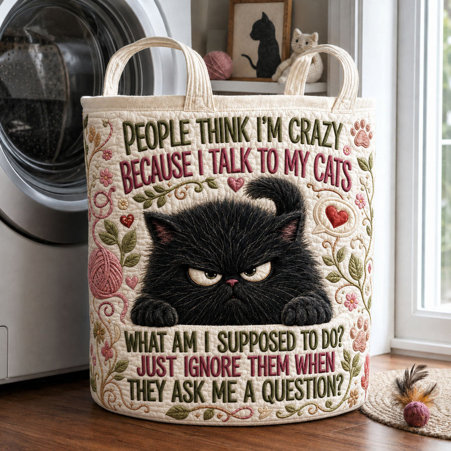 My Cat | Quilted Laundry Basket