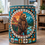 Wilderness Bear | Quilted Laundry Basket