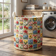 Sérénité florale | Panier à linge matelassé