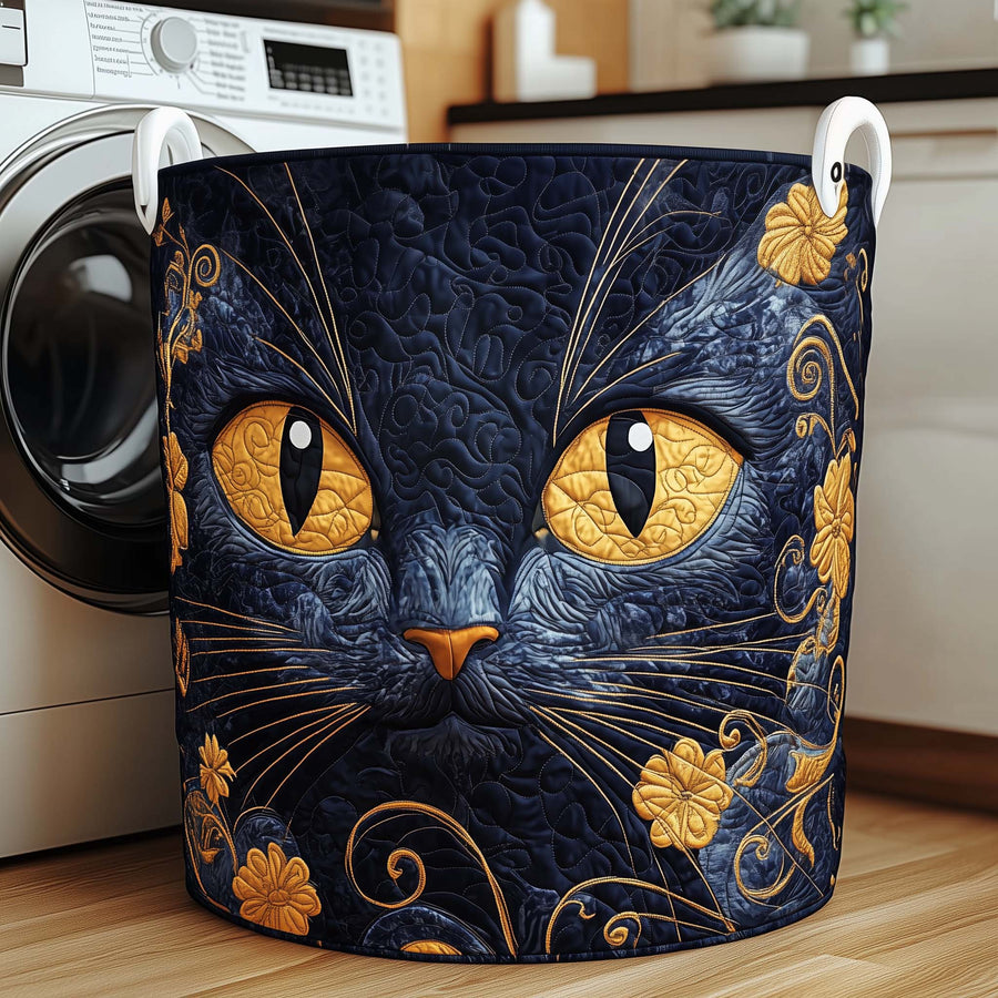 Midnight Eyes | Quilted Laundry Basket