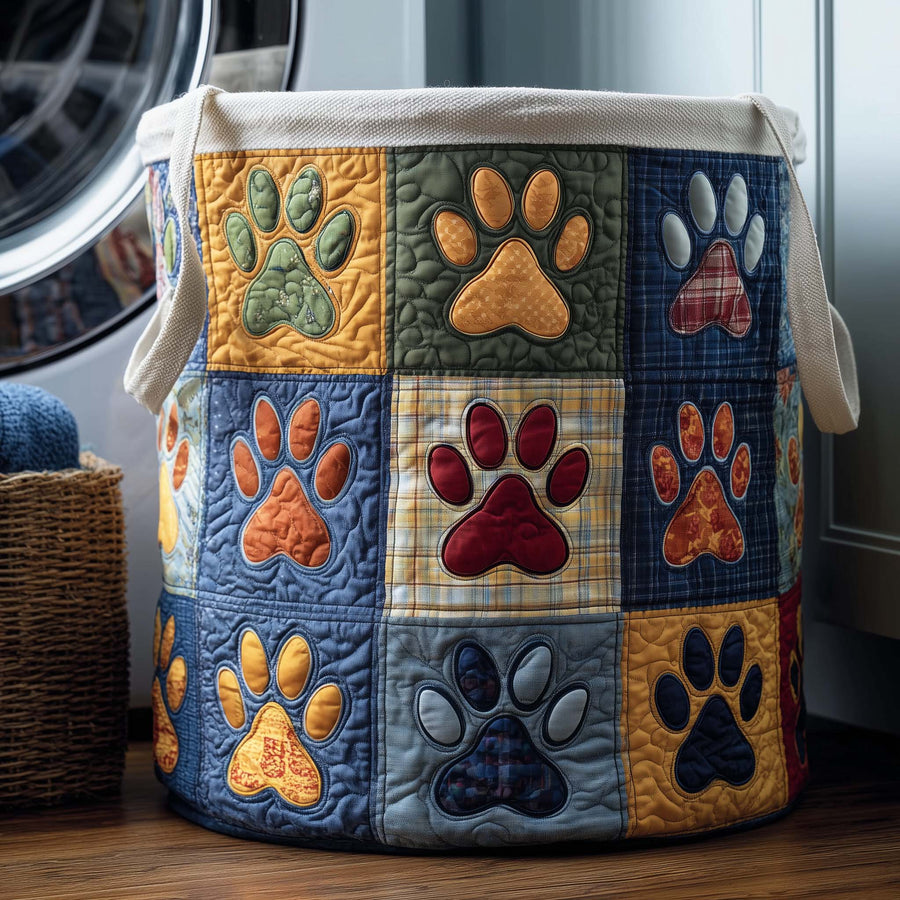 Cozy Paws | Panier à linge matelassé