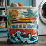 Palm Cruise | Panier à linge matelassé