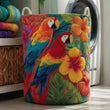 Perroquets tropicaux | Panier à linge matelassé