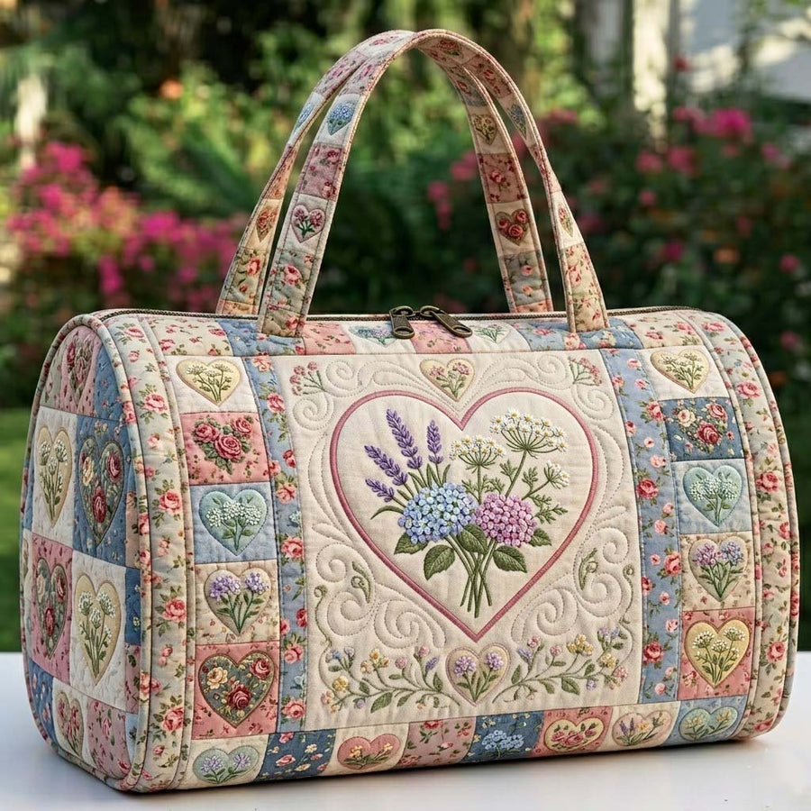 Flower Patchwork | Quilted Duffle Bag