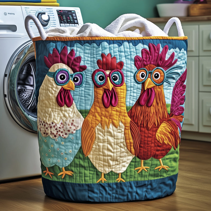 Poulet fantaisiste | Panier à linge matelassé