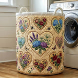 Flower Patchwork | Quilted Laundry Basket